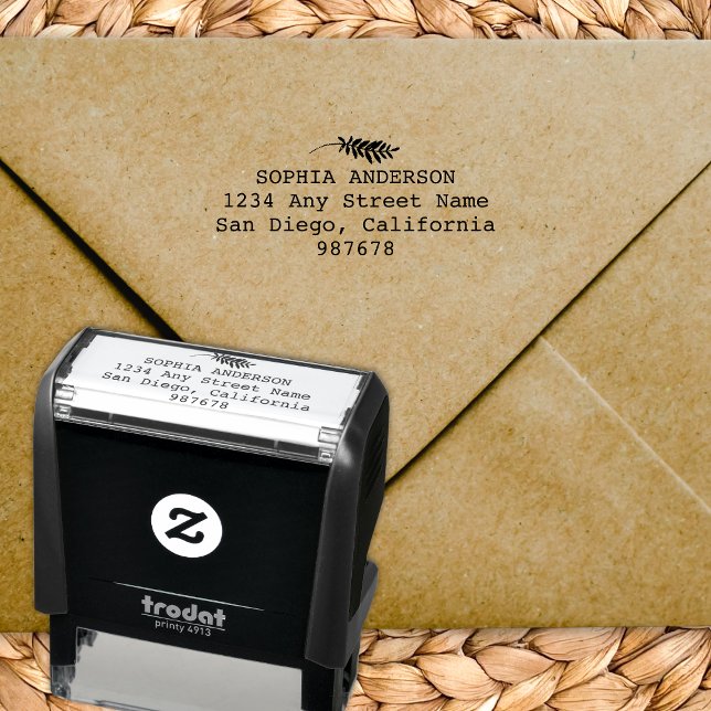 Modern Minimalist Return Address Self-inking Stamp (Creator Uploaded)