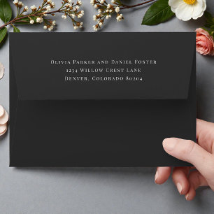 Modern Minimalist Return Address Wedding Envelope