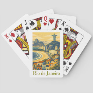 Modern Minimalist Rio de Janeiro Brazil Travel Playing Cards