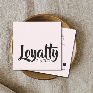 Modern Minimalist Rose Beauty Salon Loyalty Card