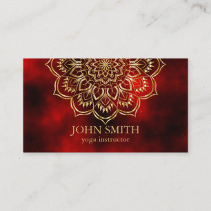 Modern Minimalist Rose Gold Lotus Yoga Instructor  Business Card