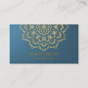 Modern Minimalist Rose Gold Lotus Yoga Instructor  Business Card