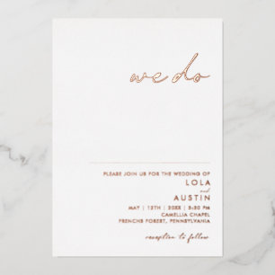 Modern Minimalist   Rose Gold We Do Wedding Real