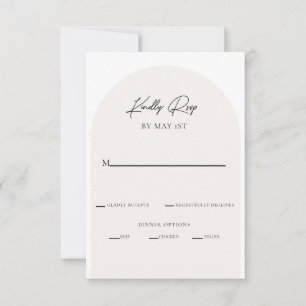 Modern Minimalist RSVP Enclosure Card