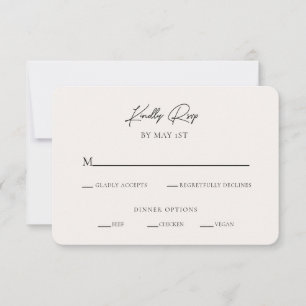 Modern Minimalist RSVP Enclosure Card