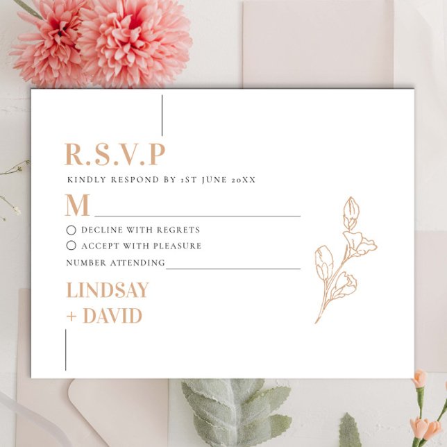 Modern minimalist RSVP Reply Card (Creator Uploaded)