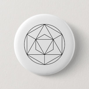 Modern Minimalist Sacred Geometry Abstract 6 Cm Round Badge