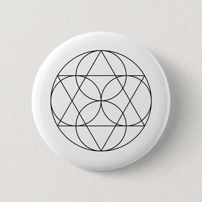 Modern Minimalist Sacred Geometry Abstract 6 Cm Round Badge (Front)