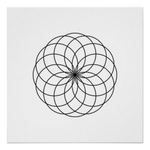 Modern Minimalist Sacred Geometry Abstract Poster