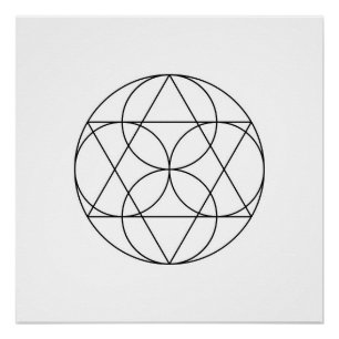 Modern Minimalist Sacred Geometry Abstract Poster