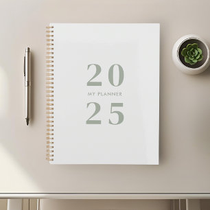 Modern Minimalist Sage 2025 Planner