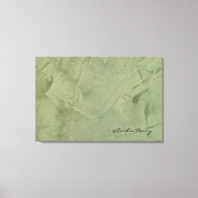 Modern Minimalist Sage Canvas Print (Front)
