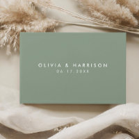 Modern Minimalist Sage Green Simple Wedding