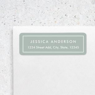 Modern Minimalist Sage Return Address