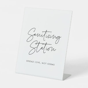 Modern minimalist Sanitising station wedding sign