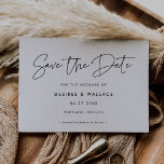 Modern minimalist save the date invitation<br><div class="desc">Modern,  simple and clean: adopte this minimalist handwritten design for your wedding stationery. Fully customizable colors.</div>