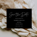 Modern minimalist save the date postcard<br><div class="desc">Modern,  simple and clean: adopte this minimalist handwritten design for your wedding stationery. Fully customisable colours.</div>