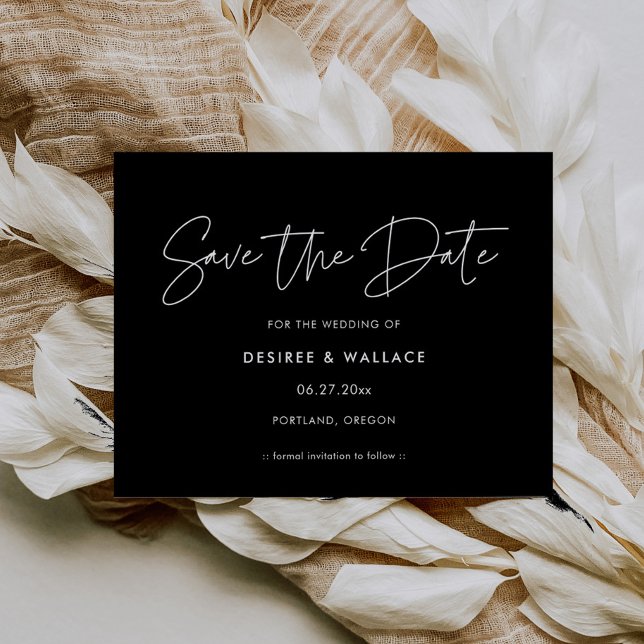 Modern minimalist save the date postcard (Creator Uploaded)