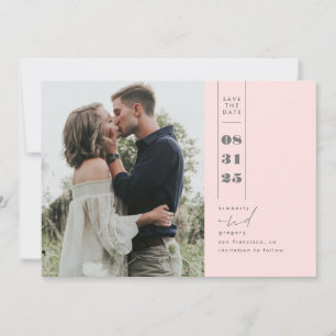 Modern Minimalist Save the Date Vertical Photo