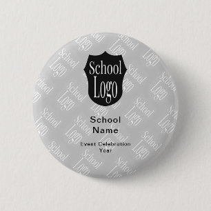 Modern Minimalist School Logo 6 Cm Round Badge