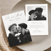 Modern Minimalist Script 2 Photo Wedding
