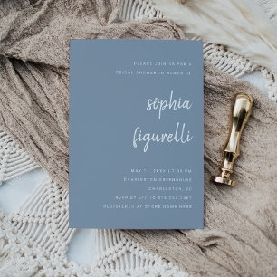 Modern Minimalist Script   Bridal Shower Invitation