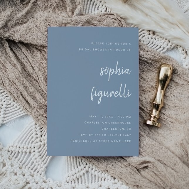 Modern Minimalist Script | Bridal Shower Invitation (Creator Uploaded)