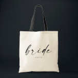 Modern Minimalist Script Bride Tote Bag<br><div class="desc">This simple tote bag is such a fun gift for your favourite bride! The minimal yet elegant design is perfect for the modern bride. Featuring a handwritten signature script with a simple sans-serif font. Personalise each bag with the bride's name by clicking "Details" next to "Personalise this template, " and...</div>