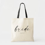 Modern Minimalist Script Bride Tote Bag<br><div class="desc">This simple tote bag is such a fun gift for your favourite bride! The minimal yet elegant design is perfect for the modern bride. Featuring a handwritten signature script with a simple sans-serif font. Personalise each bag with the bride's name by clicking "Details" next to "Personalise this template, " and...</div>