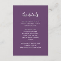 Modern Minimalist Script Cassis | Wedding Details