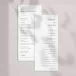 Modern Minimalist Script Chic Wedding Program<br><div class="desc">These simple yet elegant wedding programs will be the perfect touch at your wedding! Featuring clean and simple serif and sans-serif fonts with a handwritten script accent font. Personalise the programs with your unique ceremony order on the front and wedding party on the back. And you can "Click to customise...</div>