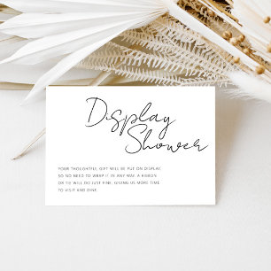 Modern Minimalist Script Display Shower Enclosure  Card