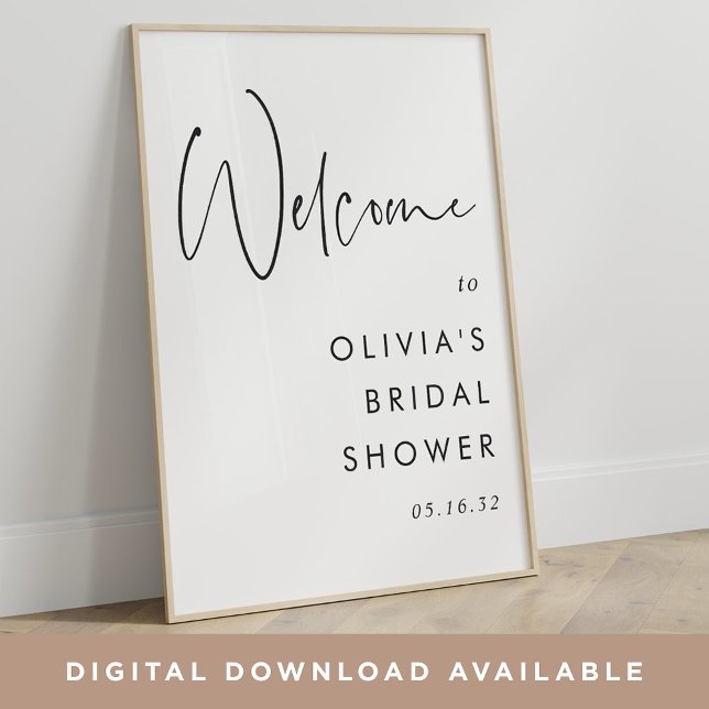 Modern Minimalist Script Event Welcome Sign (Creator Uploaded)