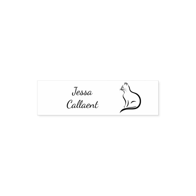 Modern Minimalist script first and last name  Self-inking Stamp (Design)