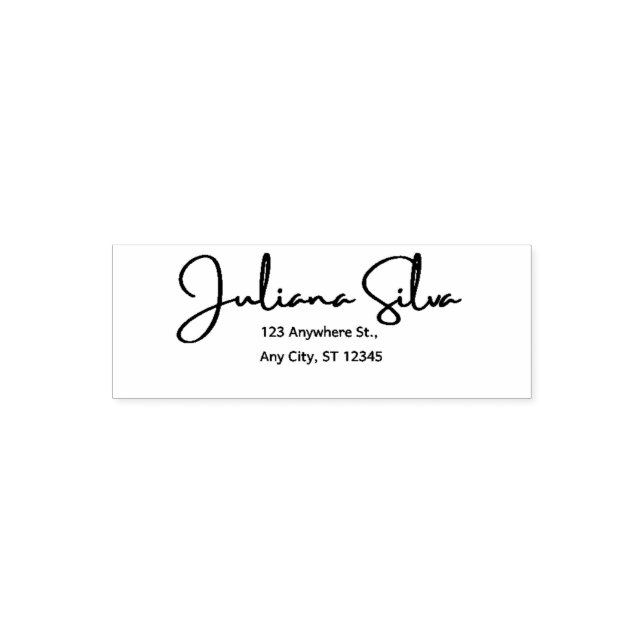  modern minimalist script handwritten stylish  self-inking stamp (Design)