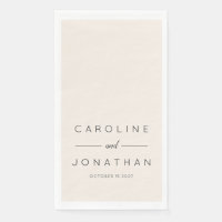 Modern Minimalist Script Ivory Custom Wedding