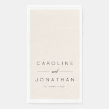 Modern Minimalist Script Ivory Custom Wedding