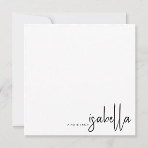 Modern Minimalist Script Name Note From Card