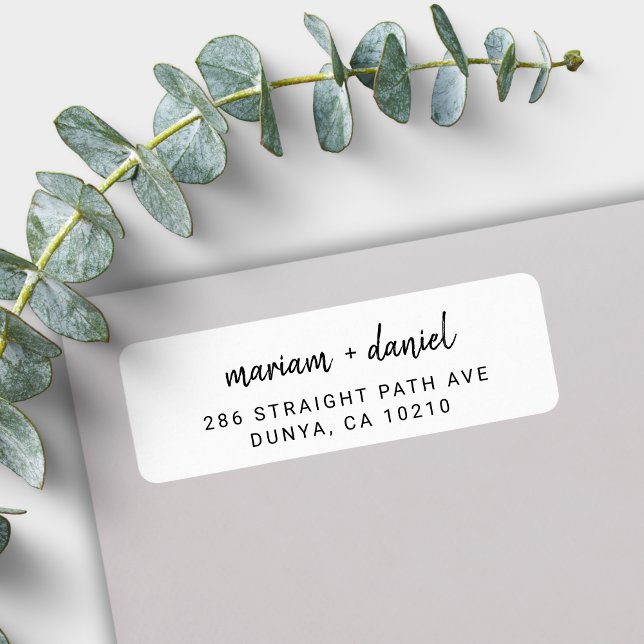 Modern Minimalist Script Name Return Address (Creator Uploaded)