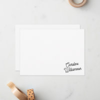 Modern Minimalist Script Personalised Stationery 