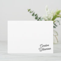 Modern Minimalist Script Personalised Stationery