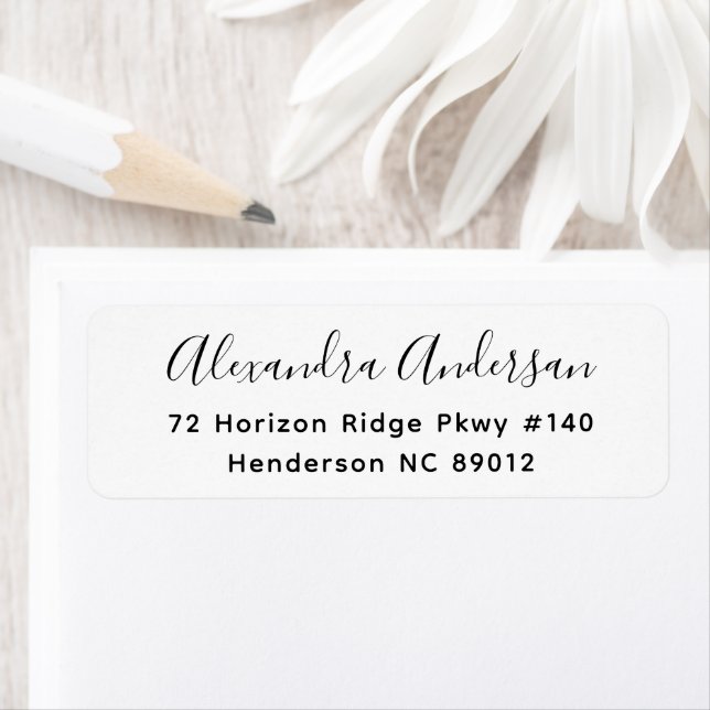 Modern Minimalist Script Return Address (Insitu)