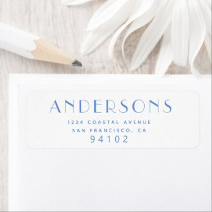 modern minimalist script Return Address Label