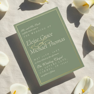Modern Minimalist Script Sage Green Wedding