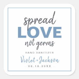 Modern Minimalist Script Spread Love Wedding Favou Square Sticker