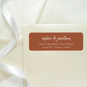 Modern Minimalist Script Terracotta Wedding