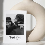 Modern Minimalist Script Typography Wedding Photo Thank You Card<br><div class="desc">Modern Minimalist Script Typography Wedding Photo Thank You Card</div>