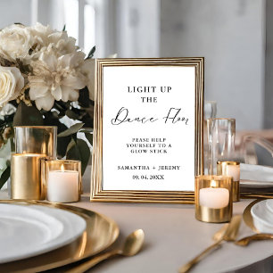 Modern Minimalist Script Wedding Glow stick Sign