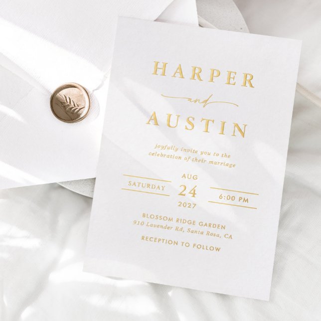Modern Minimalist Script Wedding Gold (Creator Uploaded)