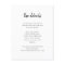 Modern Minimalist Script | Wedding Guest Details